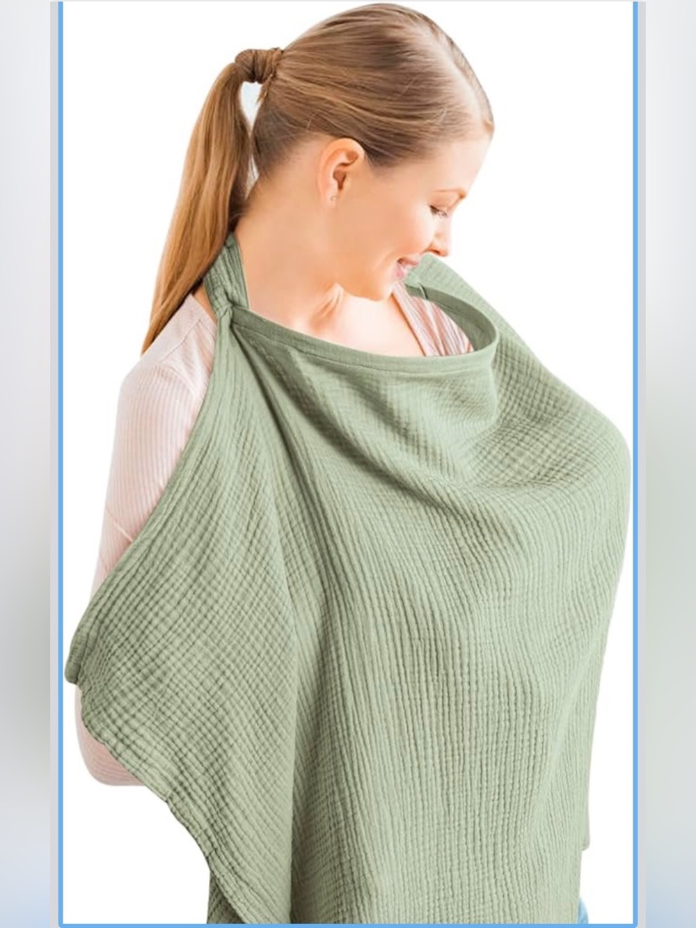 0096: NWOT Nursing Cover - Roman Green Breastfeeding Cover